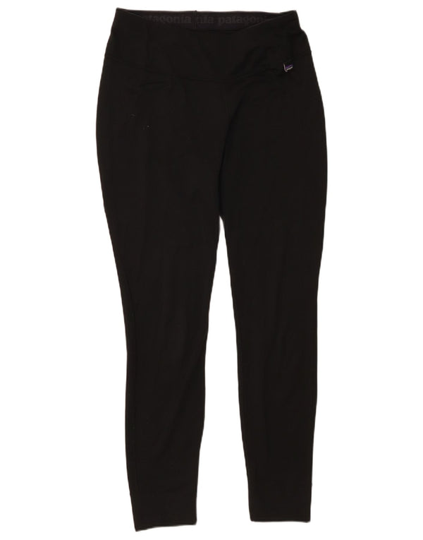 Patagonia Damen Leggings UK 14 Medium Schwarz Polyester