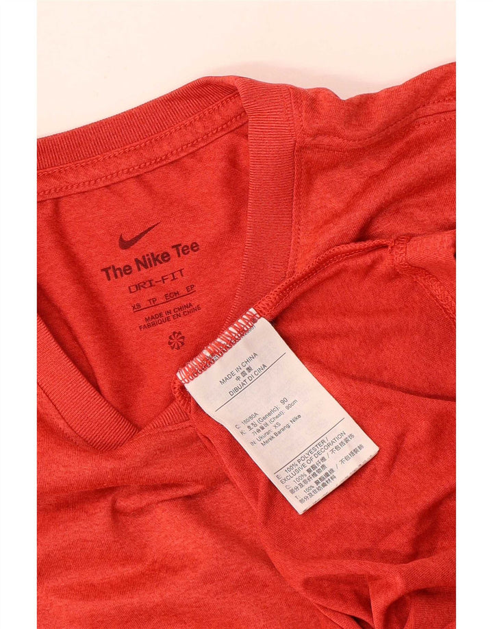Nike Herren Dri Fit T-Shirt Top XS Rot Polyester
