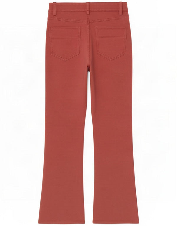 Elisabetta Franchi Damen Bootcut-Freizeithose IT 40 Small W24 L24 Pink