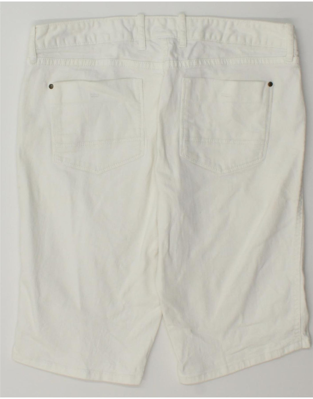 EDDIE BAUER Womens Denim Shorts US 12 Large W32 White Cotton Vintage Eddie Bauer and Second-Hand Eddie Bauer from Messina Hembry 