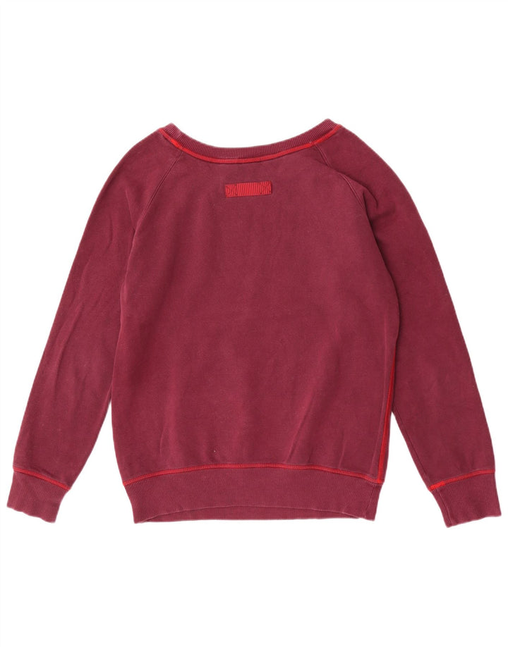 Adidas Damen Graphic Sweatshirt Pullover UK 12 Medium Burgund