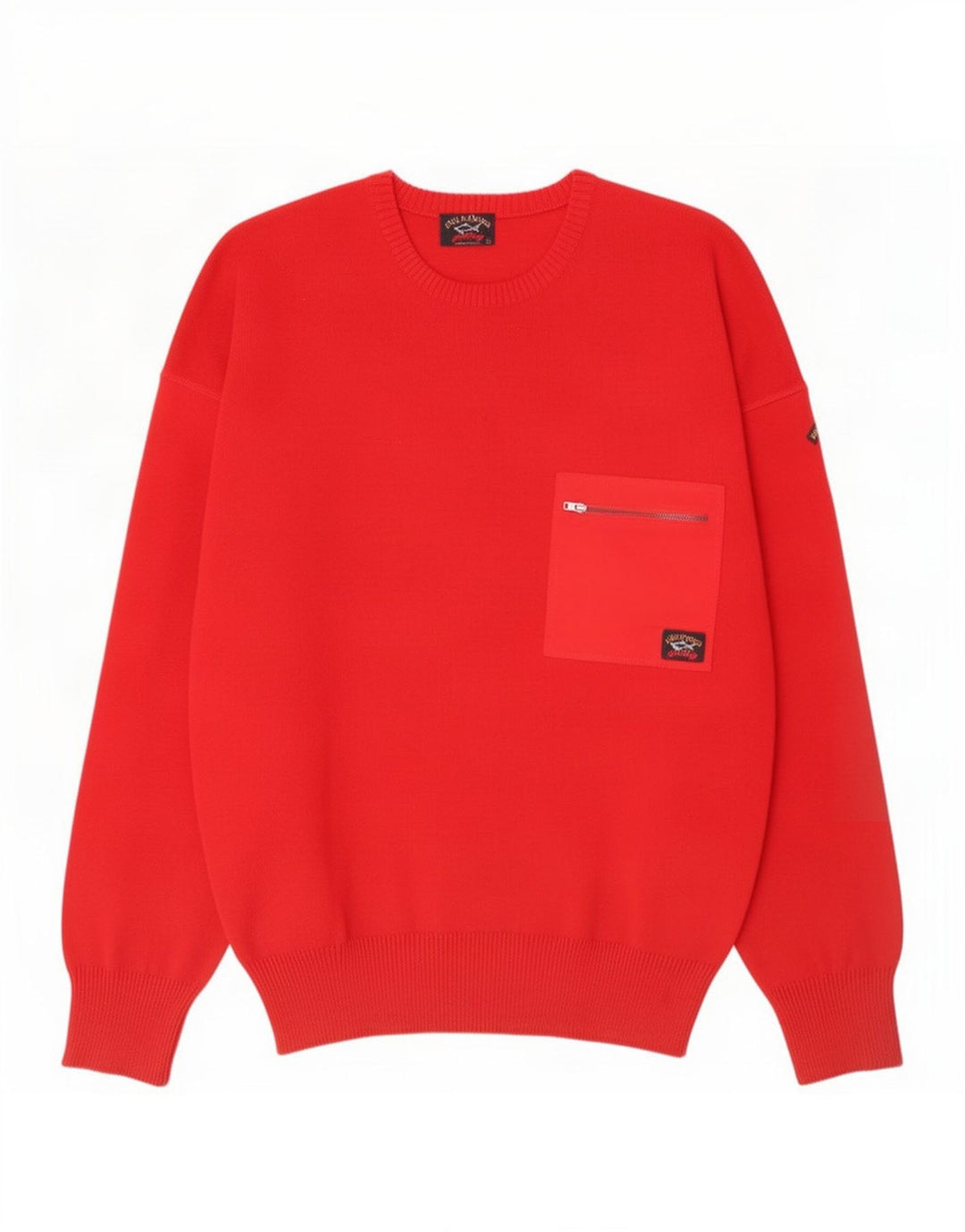 Paul & Shark Herren-Pullover mit Rundhalsausschnitt, Größe L, Rot