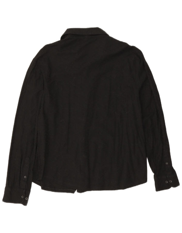 Reiss Herrenhemd 2XL Schwarz Baumwolle