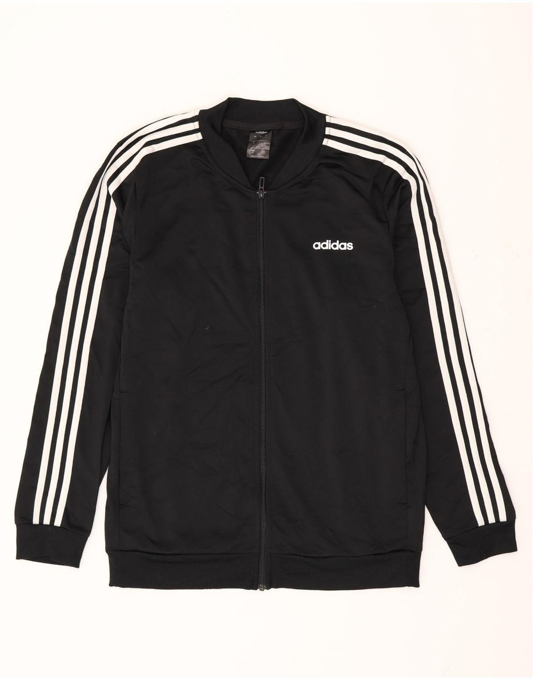 ADIDAS Herren-Trainingsanzug-Top-Jacke, großes schwarzes Polyester