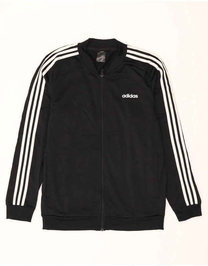 ADIDAS Herren-Trainingsanzug-Top-Jacke, großes schwarzes Polyester