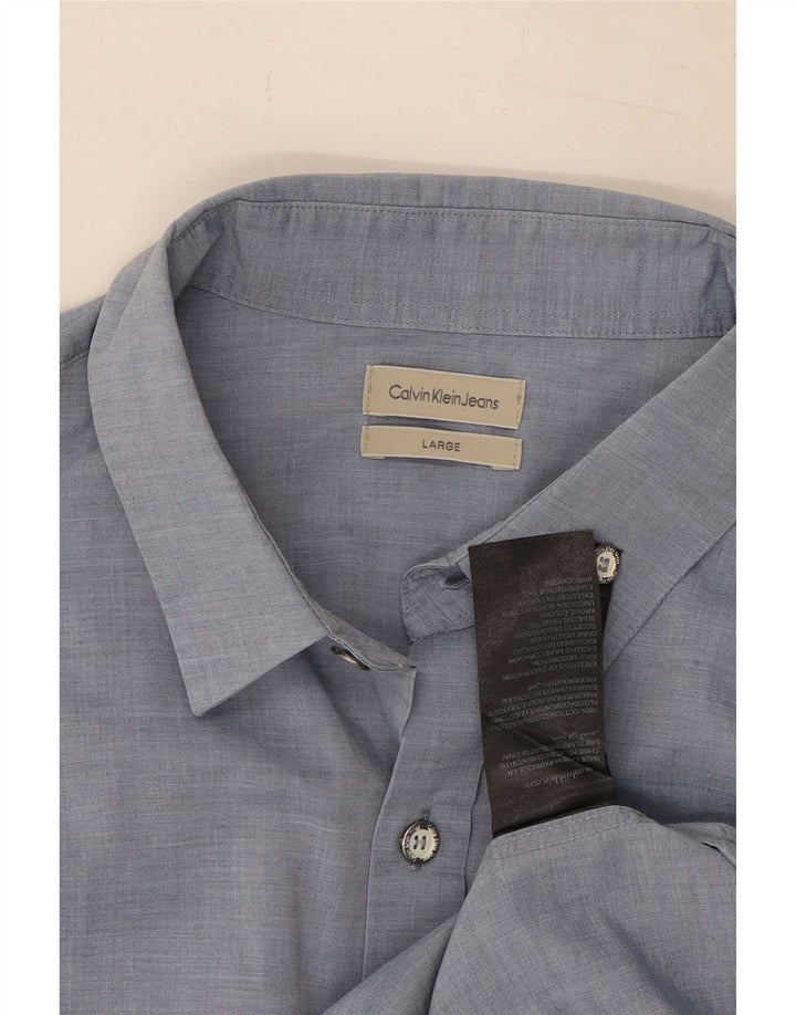 Calvin Klein Jeans Herrenhemd Große blaue Baumwolle