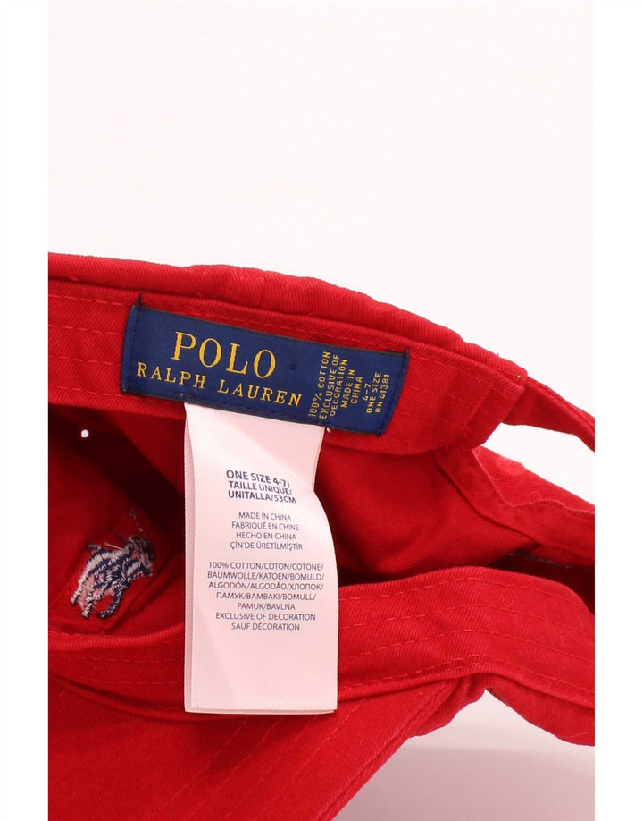 Polo Ralph Lauren Baseballkappe für Jungen, Einheitsgröße, 4–7 Jahre, rote Baumwolle