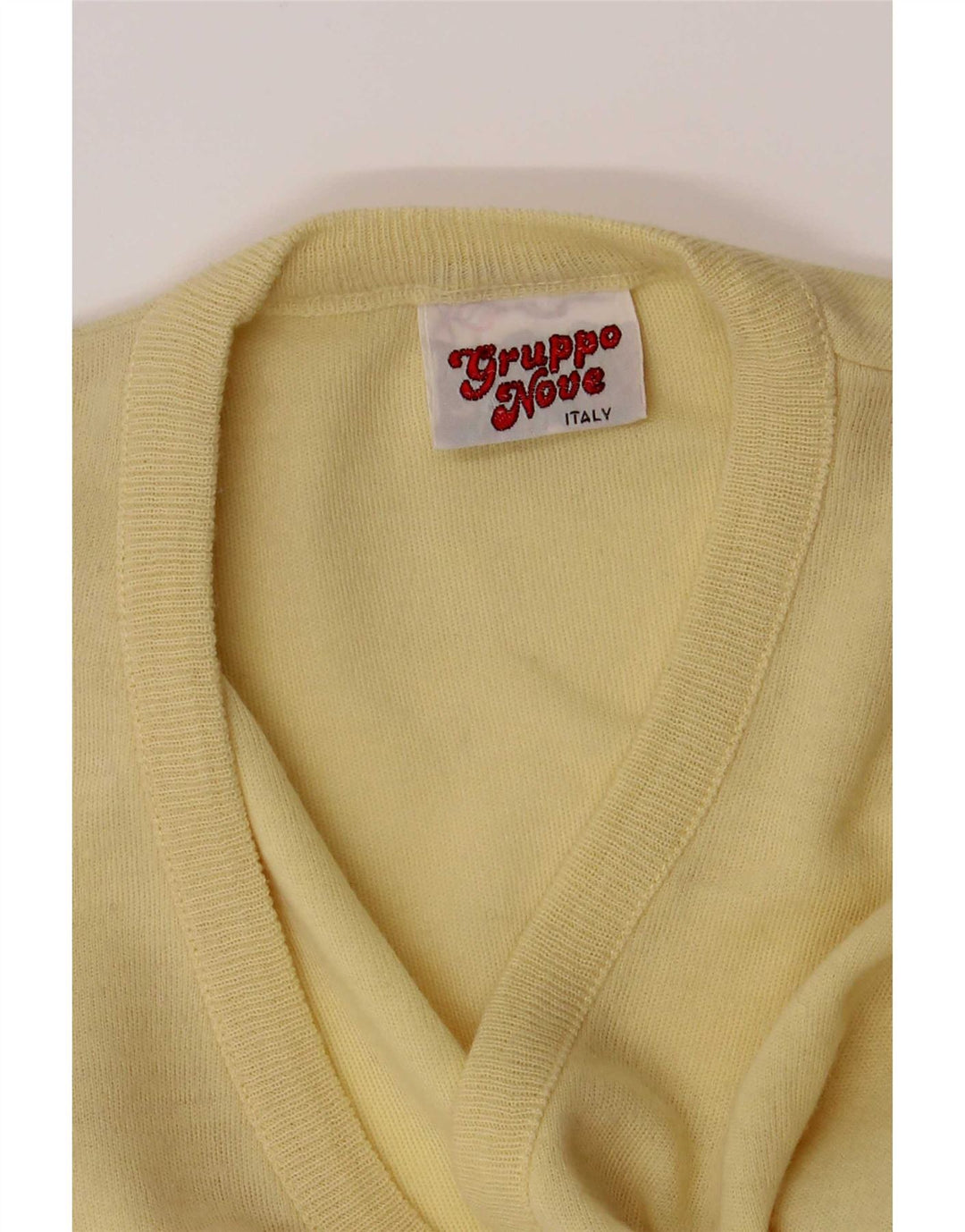 Vintage Herren Weste Tank Top IT 52 Groß Gelb