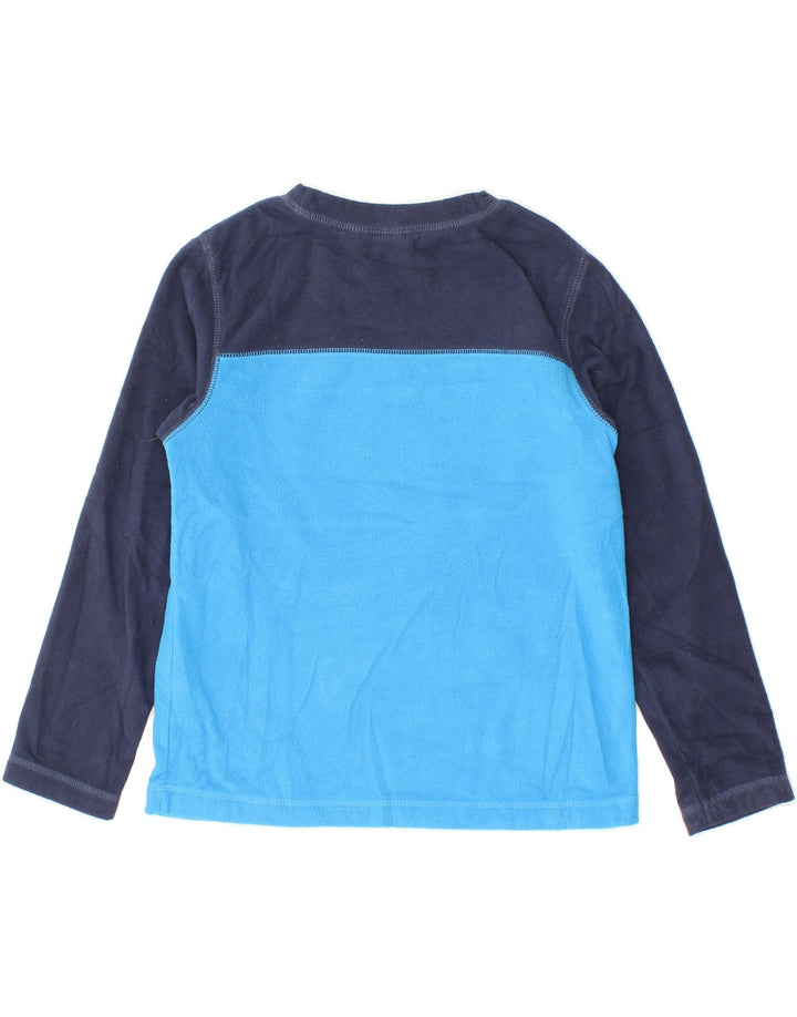 L.L.BEAN Boys Fleece Jumper 10-11 Years Medium  Navy Blue Colourblock Vintage L.L.Bean and Second-Hand L.L.Bean from Messina Hembry 