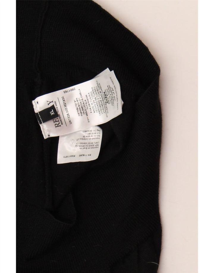 REPLAY Womens Cardigan Sweater UK 18 XL Black Wool Vintage Replay and Second-Hand Replay from Messina Hembry 
