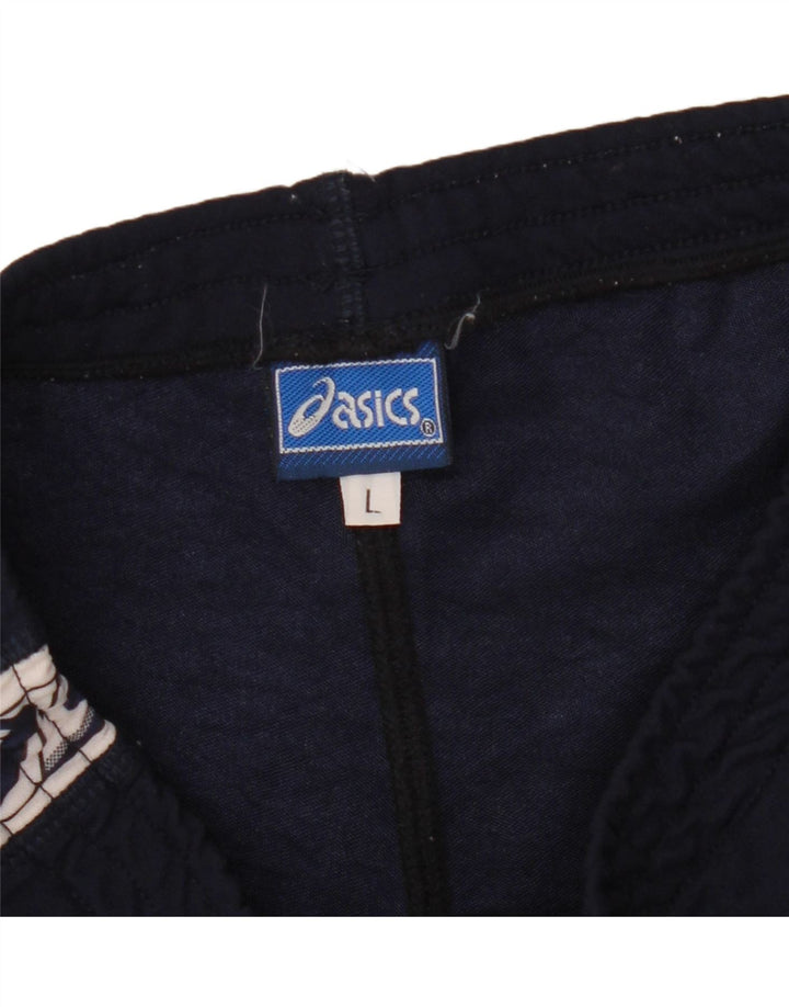 Asics Damen Graphic Stirrup Leggings UK 14 Large Marineblau Farbblock
