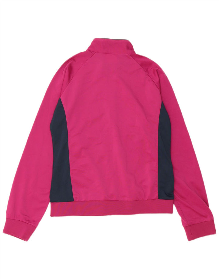CHAMPION Mädchen-Trainingsanzug-Top-Jacke, 11–12 Jahre, groß, rosa, Farbblock