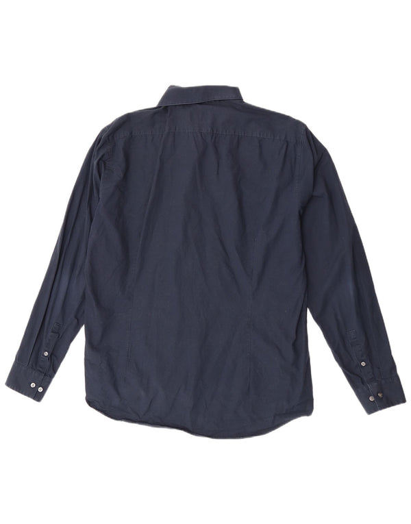 Calvin Klein Herren Slim Fit Hemd Größe 42 17 XL Marineblau