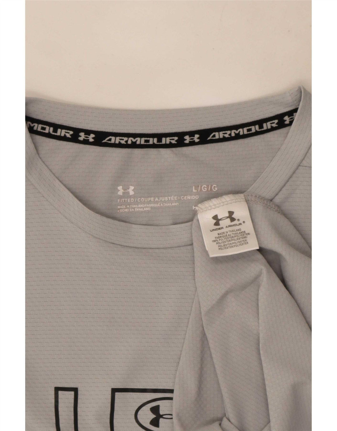 Under Armour Herren Grafik-T-Shirt-Oberteil, großes graues Polyester