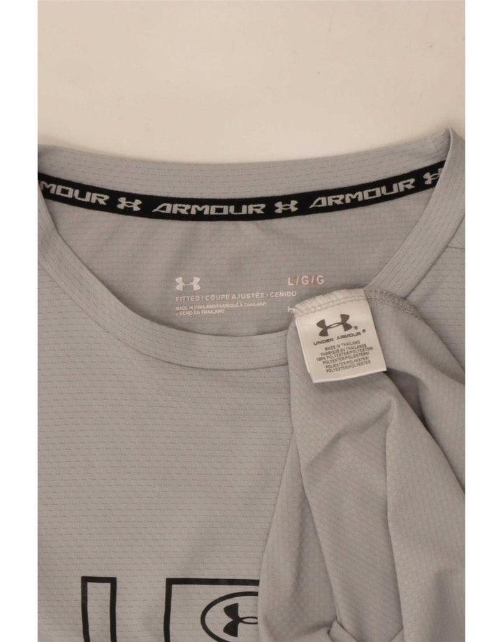 Under Armour Herren Grafik-T-Shirt-Oberteil, großes graues Polyester