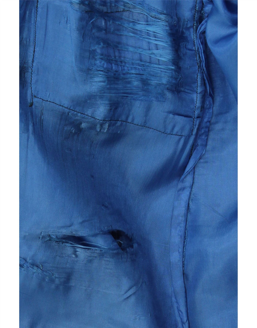 VINTAGE Damen Lederrock IT 44 Medium W28 Blaues Leder