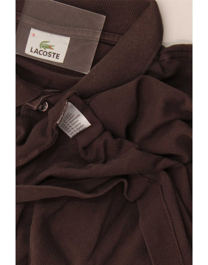 Lacoste Herren Poloshirt Größe 9 4XL Braune Baumwolle