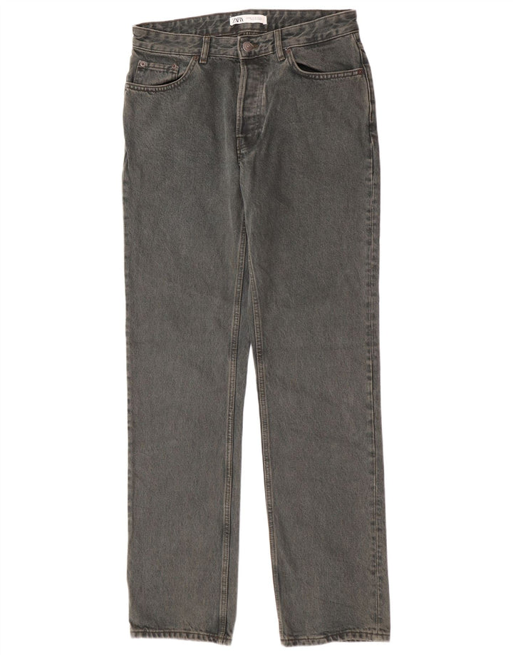 Zara Herren Straight Jeans EU 40 MMedium W31 L33 Grün