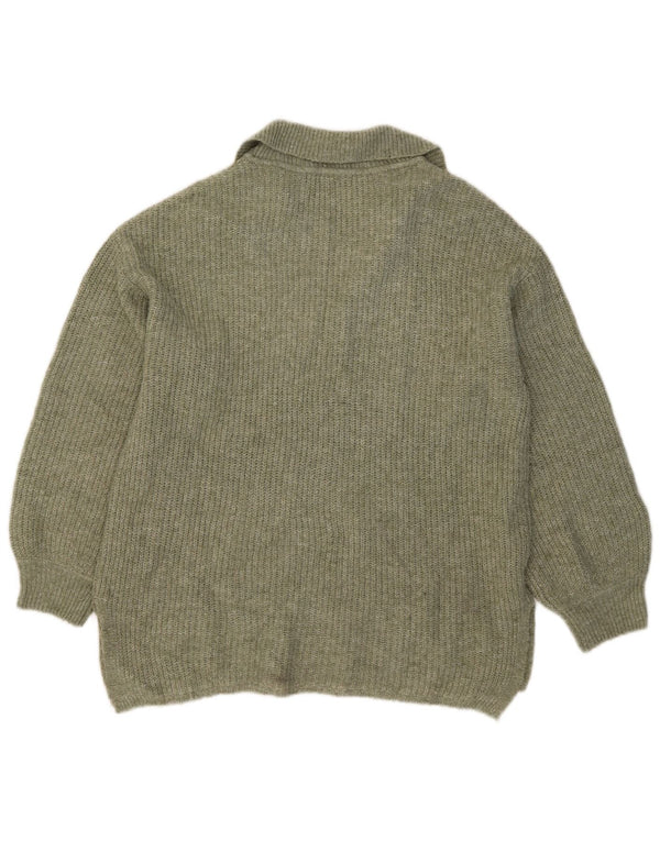 Marks & Spencer Damen-Pullover mit Rollkragen, UK 12, Medium Khaki, Acryl