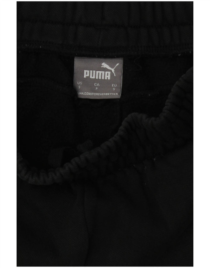 PUMA Damen Trainingshose Jogger UK 10 Small Schwarz Baumwolle