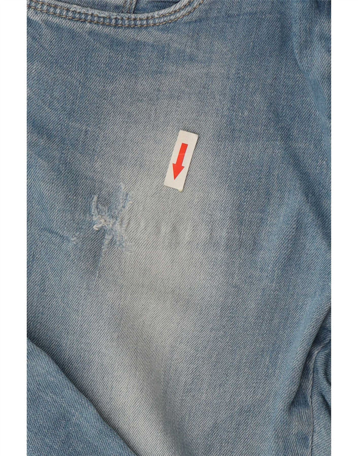 Zara Damen Distressed Slim Jeans EU 38 Small W28 L32 Blau