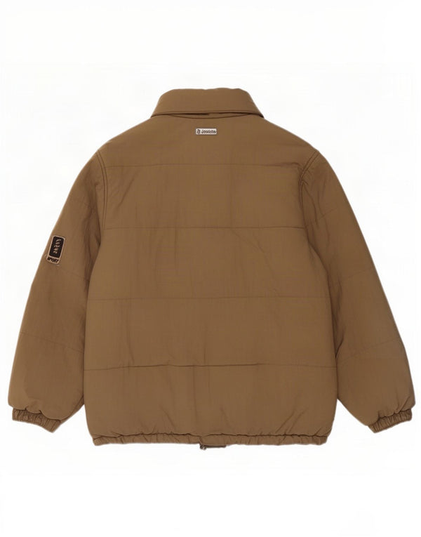 Invicta Jungen-Windbreakerjacke mit Kapuze, 11–12 Jahre, braunes Polyamid