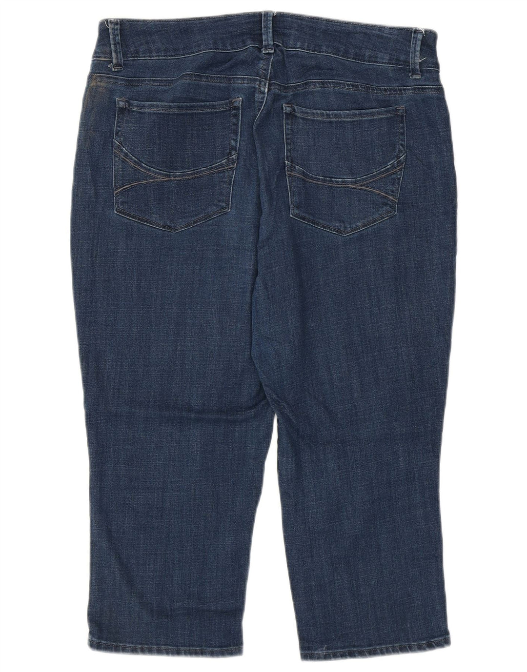 Lee Damen Capri-Jeans mit mittelhohem Bund, US 12, Größe L, W34, L20, blaue Baumwolle