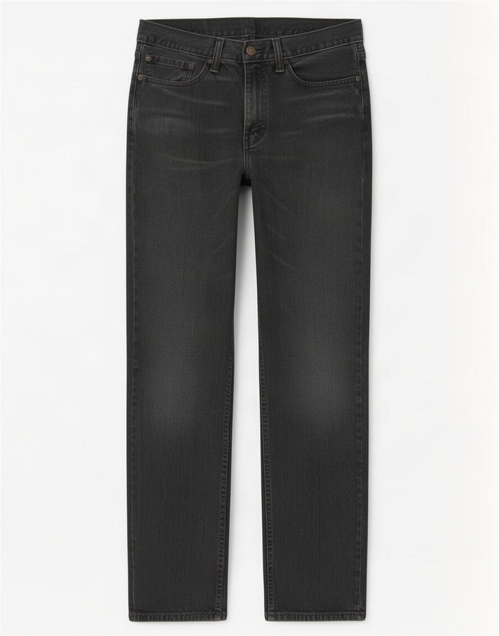 Levi's Herren Straight Jeans W34 L34 Schwarze Baumwolle
