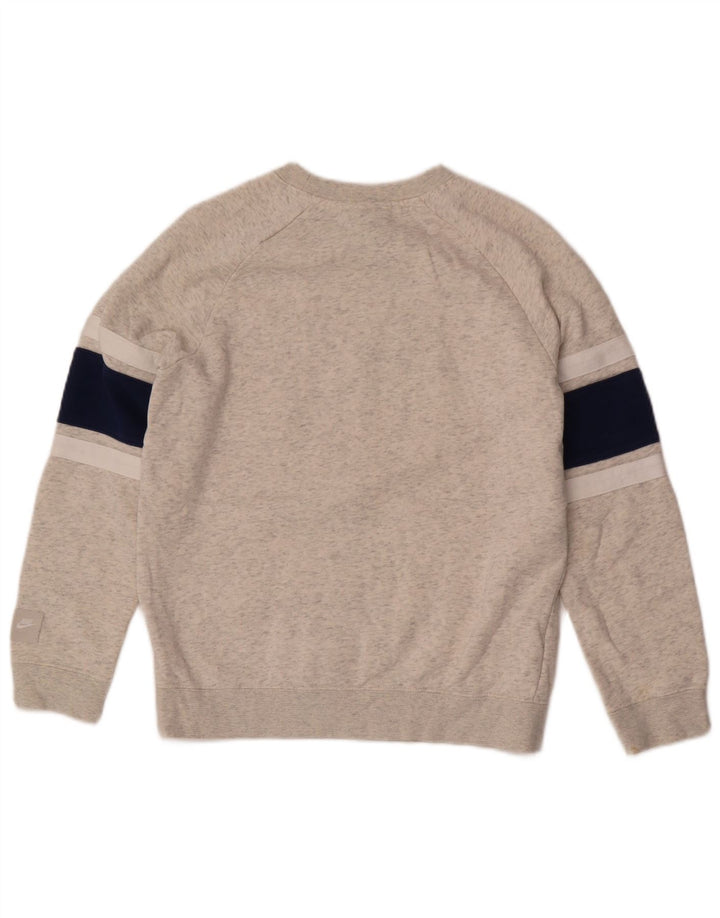 Nike Jungen-Sweatshirt mit Grafik, 12–13 Jahre, Größe L, Grau, Farbblock