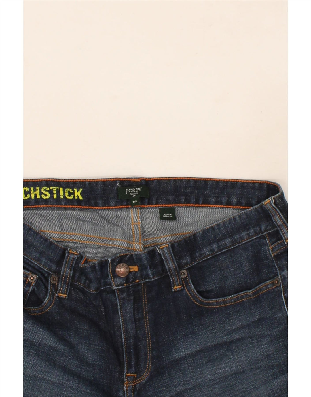 J. CREW Womens Matchstick Slim Jeans W31 L30 Navy Blue Cotton Vintage J. Crew and Second-Hand J. Crew from Messina Hembry 