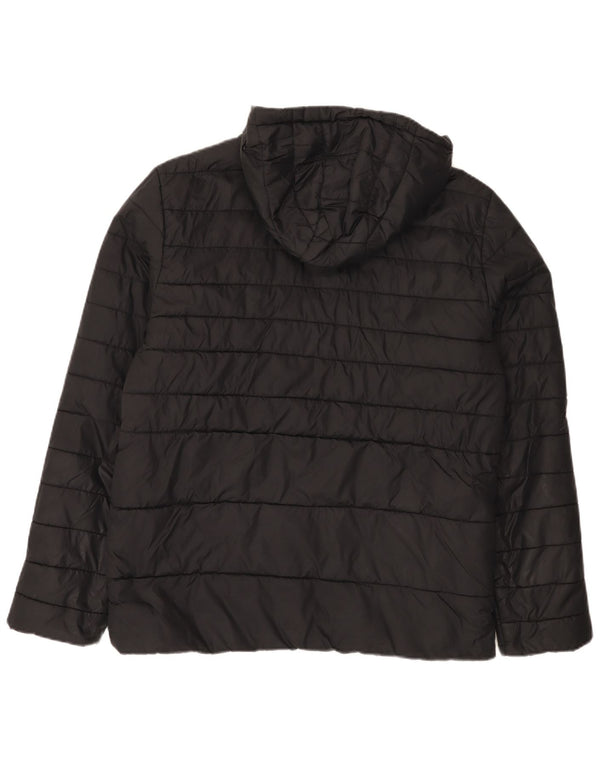 Jack & Jones Mens Hooded Padded Jacket UK 40 Large Black