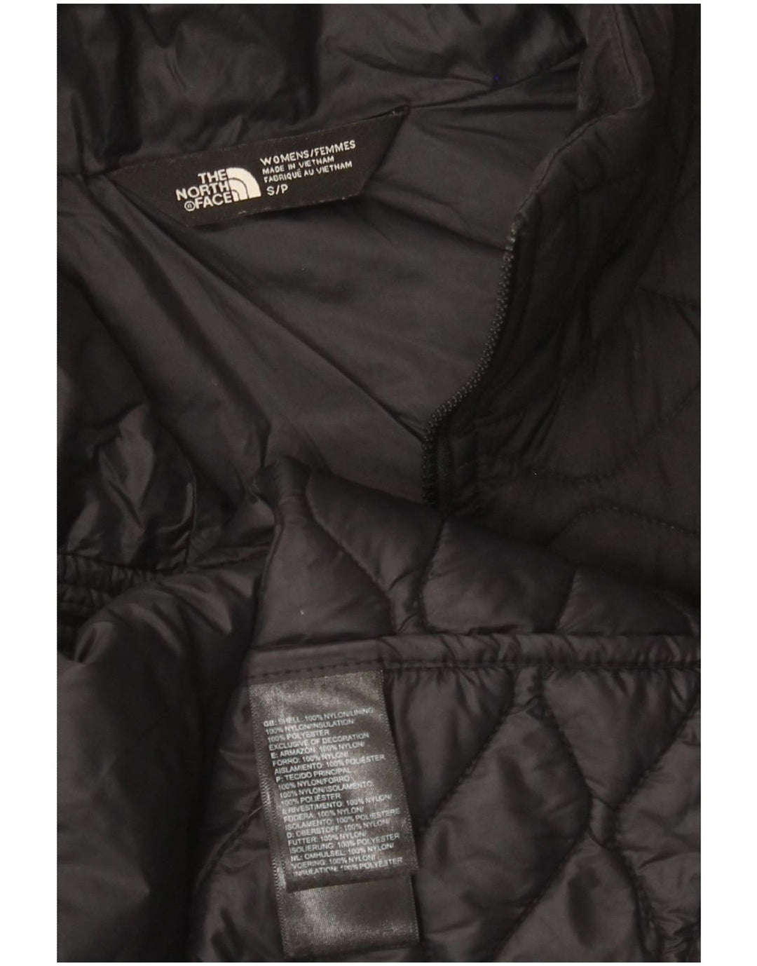The North Face Damen Steppjacke UK 10 Small Schwarz Nylon