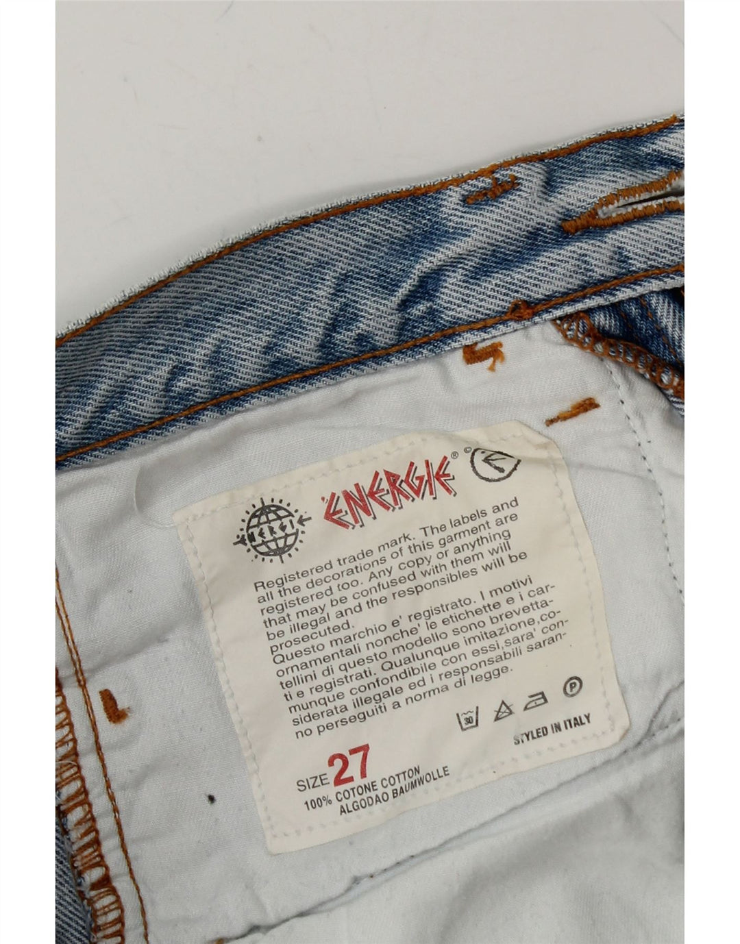 ENERGIE Womens Bootcut Jeans W27 L30 Blue Cotton