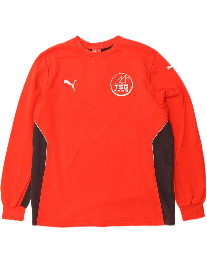 PUMA Herren Grafik-Sweatshirt-Pullover, groß, rot, Colourblock-Baumwolle
