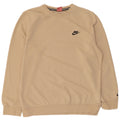 Nike Damen Sweatshirt Pullover UK 20 2XL Beige Baumwolle
