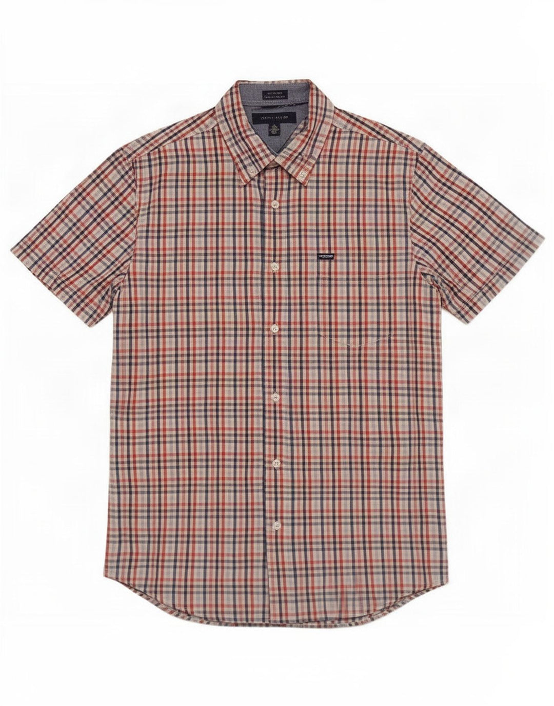 Tommy Hilfiger Herren Kurzarmhemd Medium Mehrfarbig Gingham