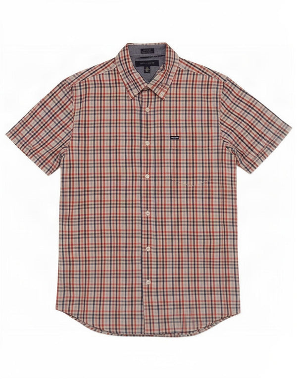 Tommy Hilfiger Herren Kurzarmhemd Medium Mehrfarbig Gingham