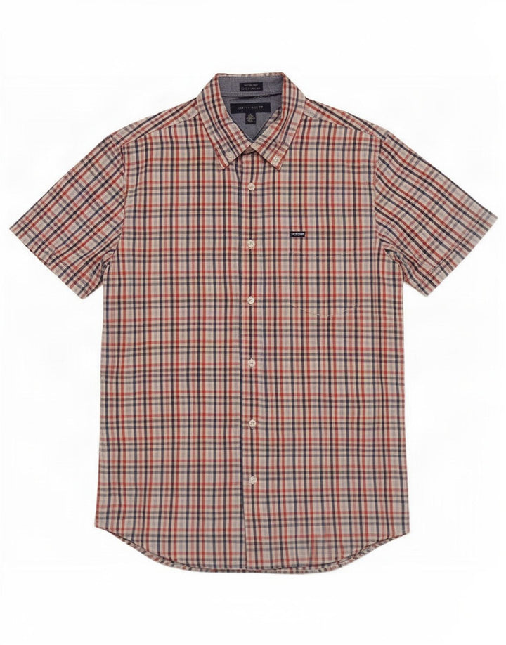 Tommy Hilfiger Herren Kurzarmhemd Medium Mehrfarbig Gingham
