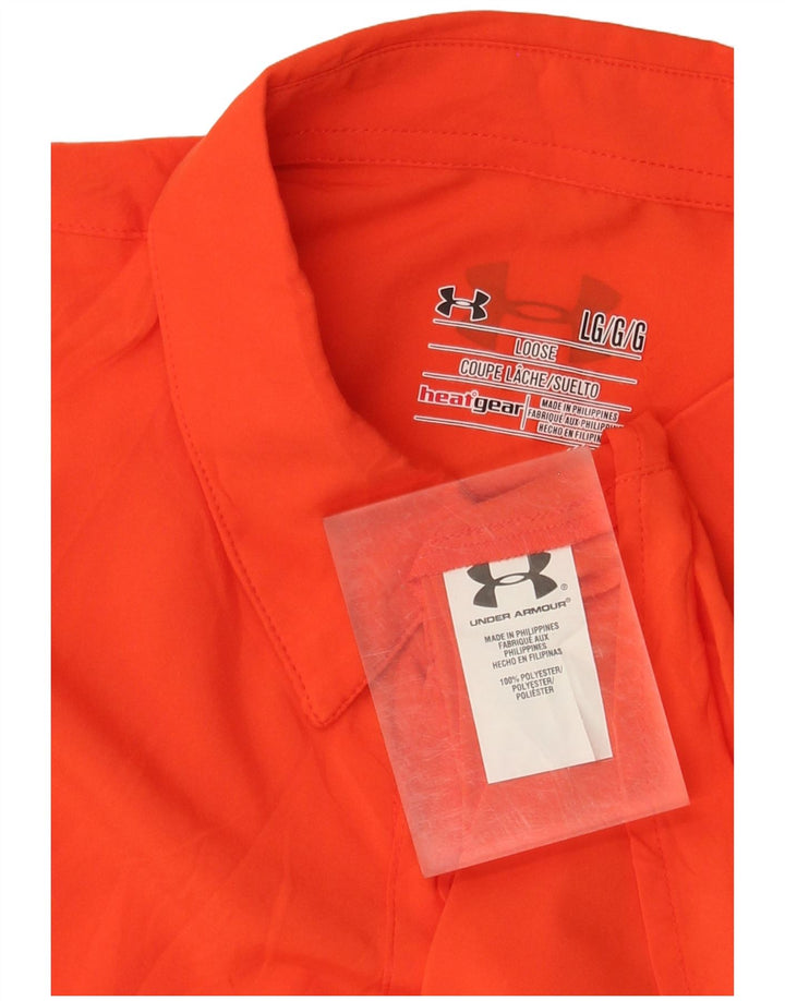 UNDER ARMOUR Herren Heat Gear Kurzarmshirt Large Orange Polyester