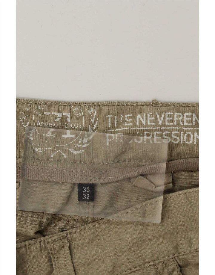 Vintage Herren gerade Cargohose W35 L32 Beige