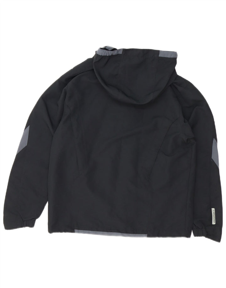 UMBRO Damen-Regenjacke mit Kapuze, UK 14, Mittelschwarz, Colourblock-Polyester