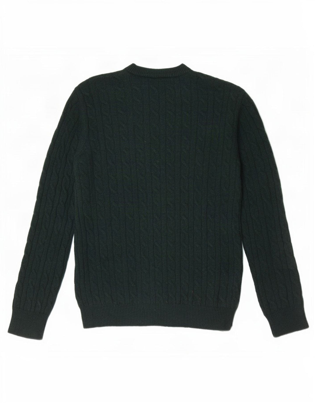 Jack Wills Herren-Pullover mit Rundhalsausschnitt aus mittelgrüner Merinowolle
