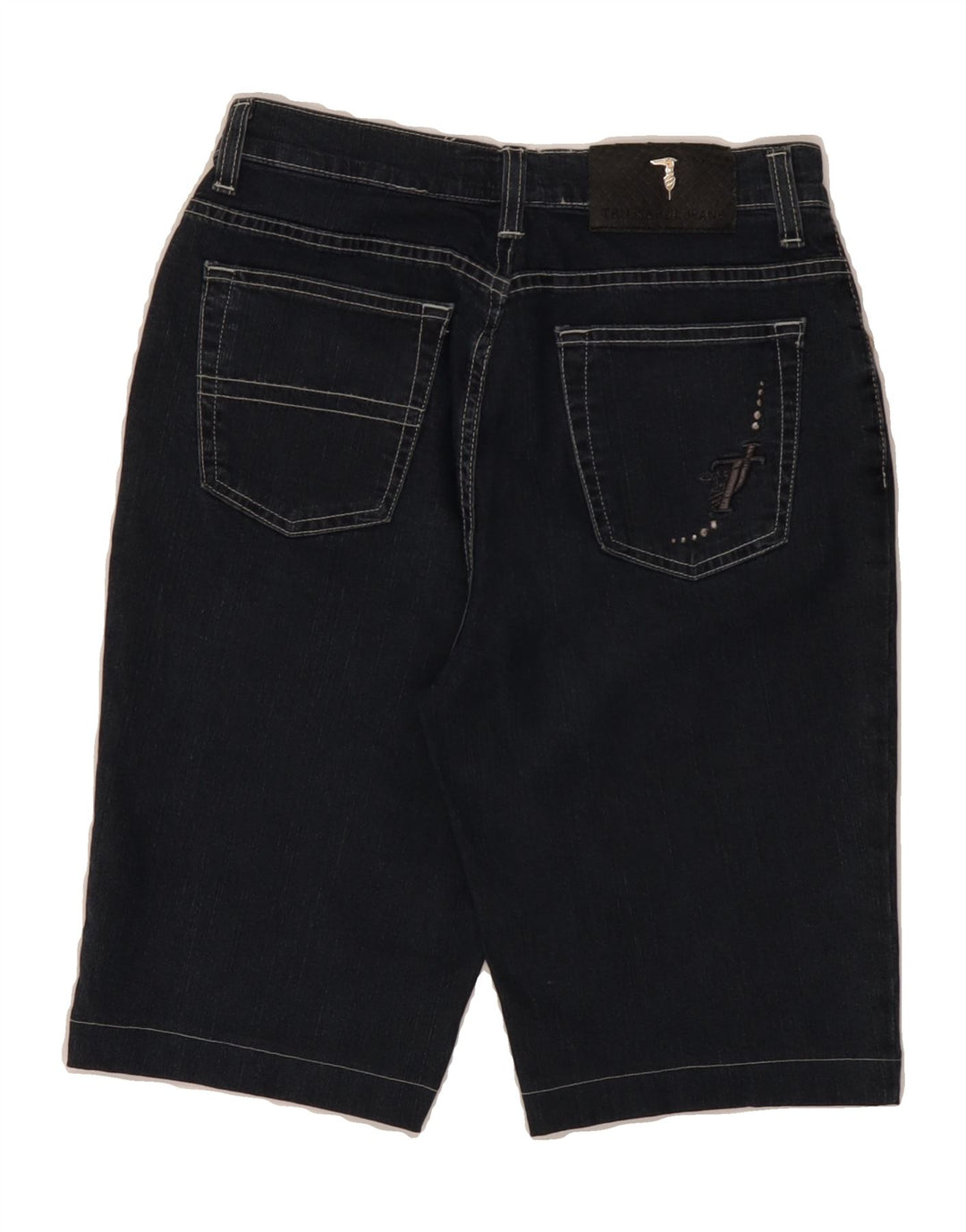 TRUSSARDI Womens Denim Shorts W27 Small Navy Blue Cotton Vintage Trussardi and Second-Hand Trussardi from Messina Hembry 
