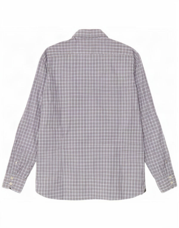 Hackett Mens Slim Fit Shirt XL Grey Check Cotton