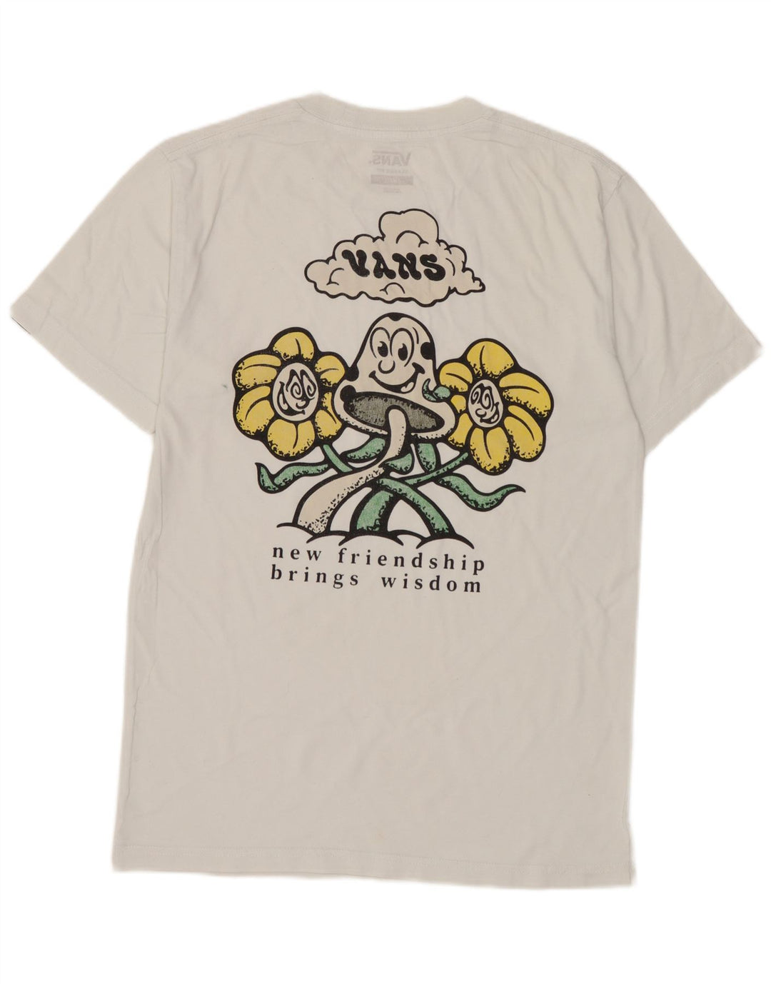 Vans Herren-T-Shirt mit klassischer Passform, Grafik, Größe S, Weiß