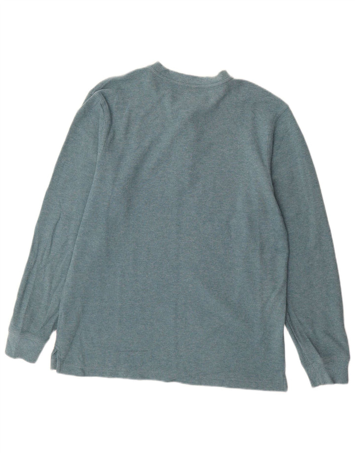 L.L.BEAN Herren-Oberteil mit traditioneller Passform, langärmelig, klein, blau, Baumwolle