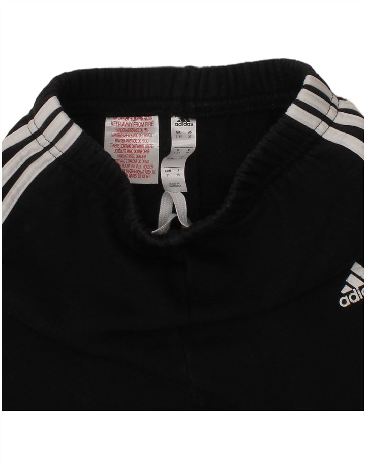 ADIDAS Boys Tracksuit Trousers Joggers 2-3 Years  Black