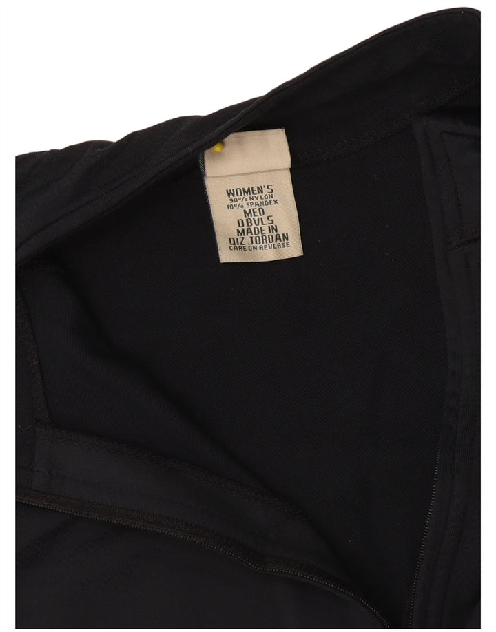 L.L.Bean Damen-Pullover-Trainingsanzugoberteil mit Reißverschluss und Halsausschnitt, UK 14, Mittelschwarzes Nylon