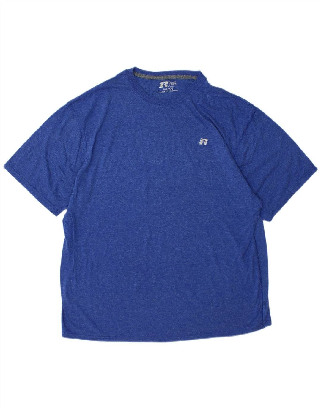 RUSSELL ATHLETIC Herren Dri-Power T-Shirt Top UK 50/52 2XL Blau Polyester