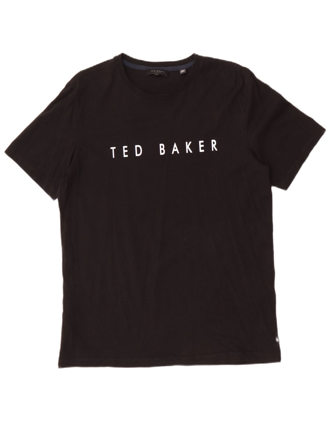 Ted Baker Herren-T-Shirt mit Grafik, Größe 3, mittelgroß, schwarze Baumwolle